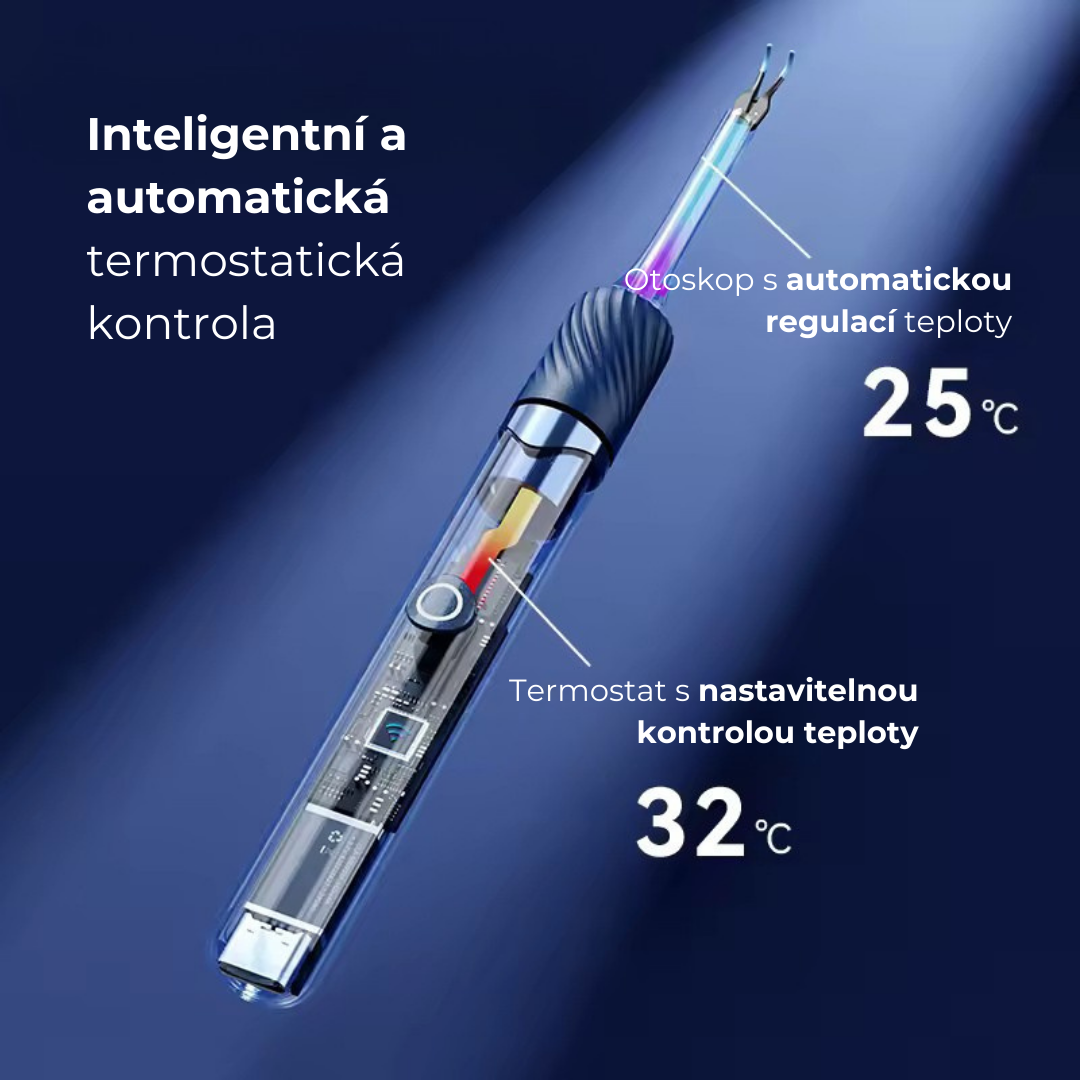 Chytrý bezdrátový čistič uší s kamerou (Android/iOS)